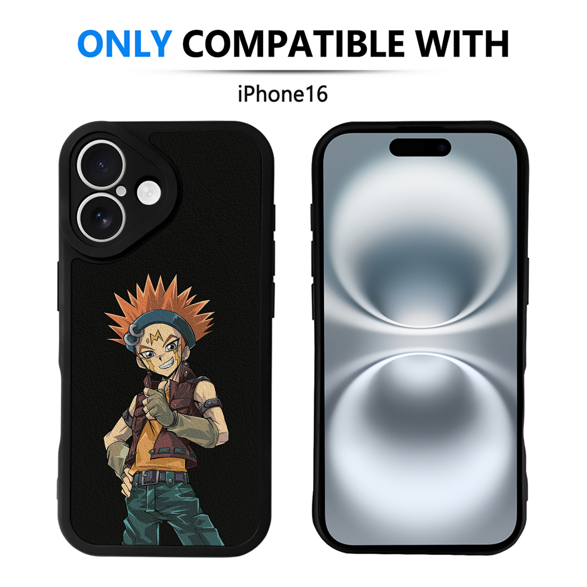 遊☆戯☆王 Yu-Gi-Oh! 【iPhone 16シリーズ対応】シリコンスマホケース（レザー調） 材質：シリコン